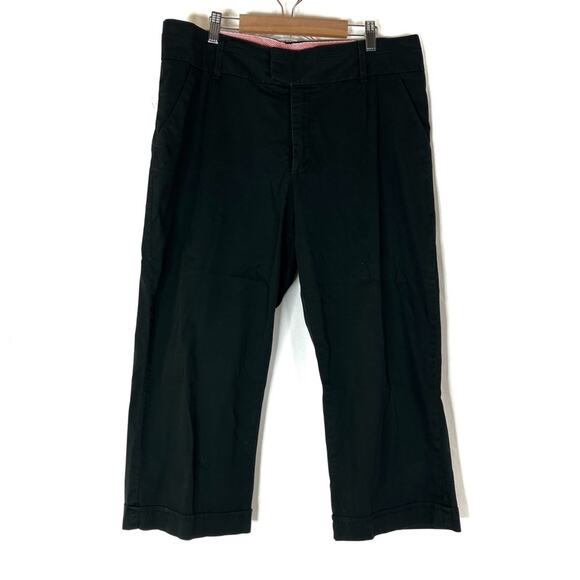 Lee Black Capri Just Below The Waist Capri Pants Cotton Womens 14 - Picture 1 of 6